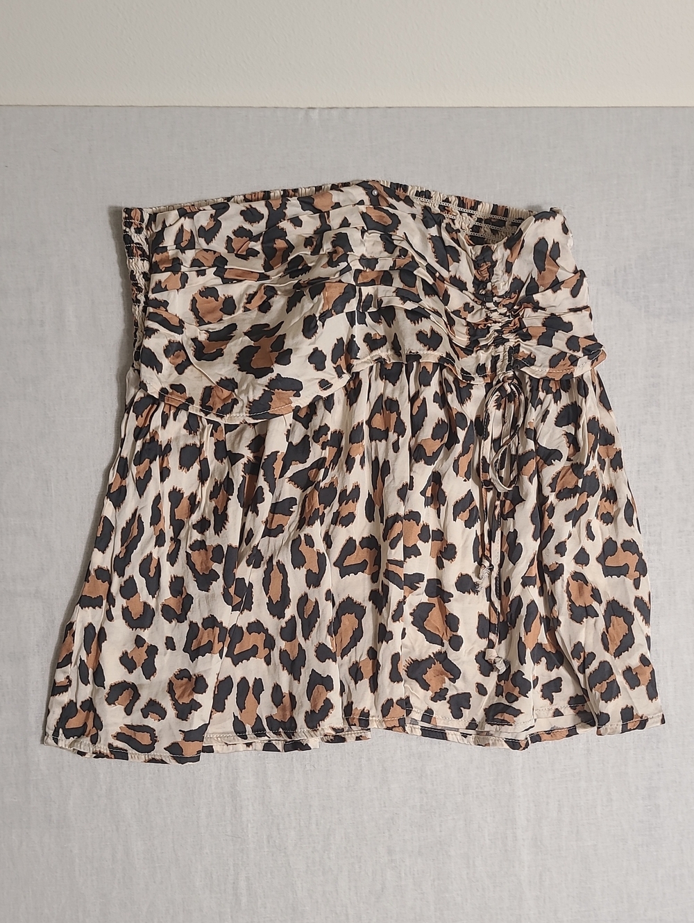 aerie Leopard Print Stretchy Mini Skirt - Beige, Brown & Black Size Medium